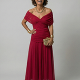 Réka™ | Elegáns vállvillantós midi ruha