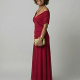 Réka™ | Elegáns vállvillantós midi ruha