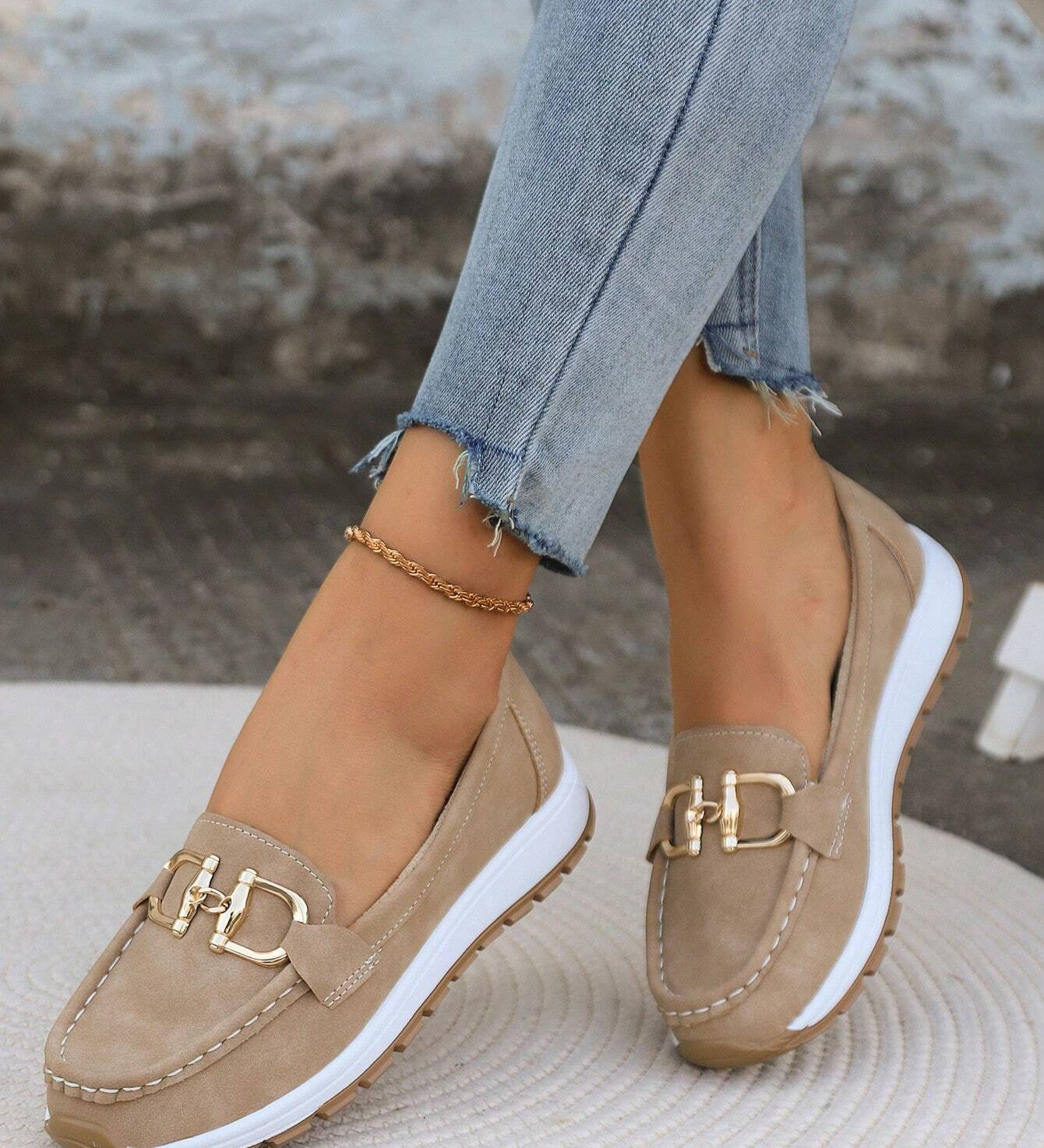 Kata™ | Stílusos bőr espadrille cipő