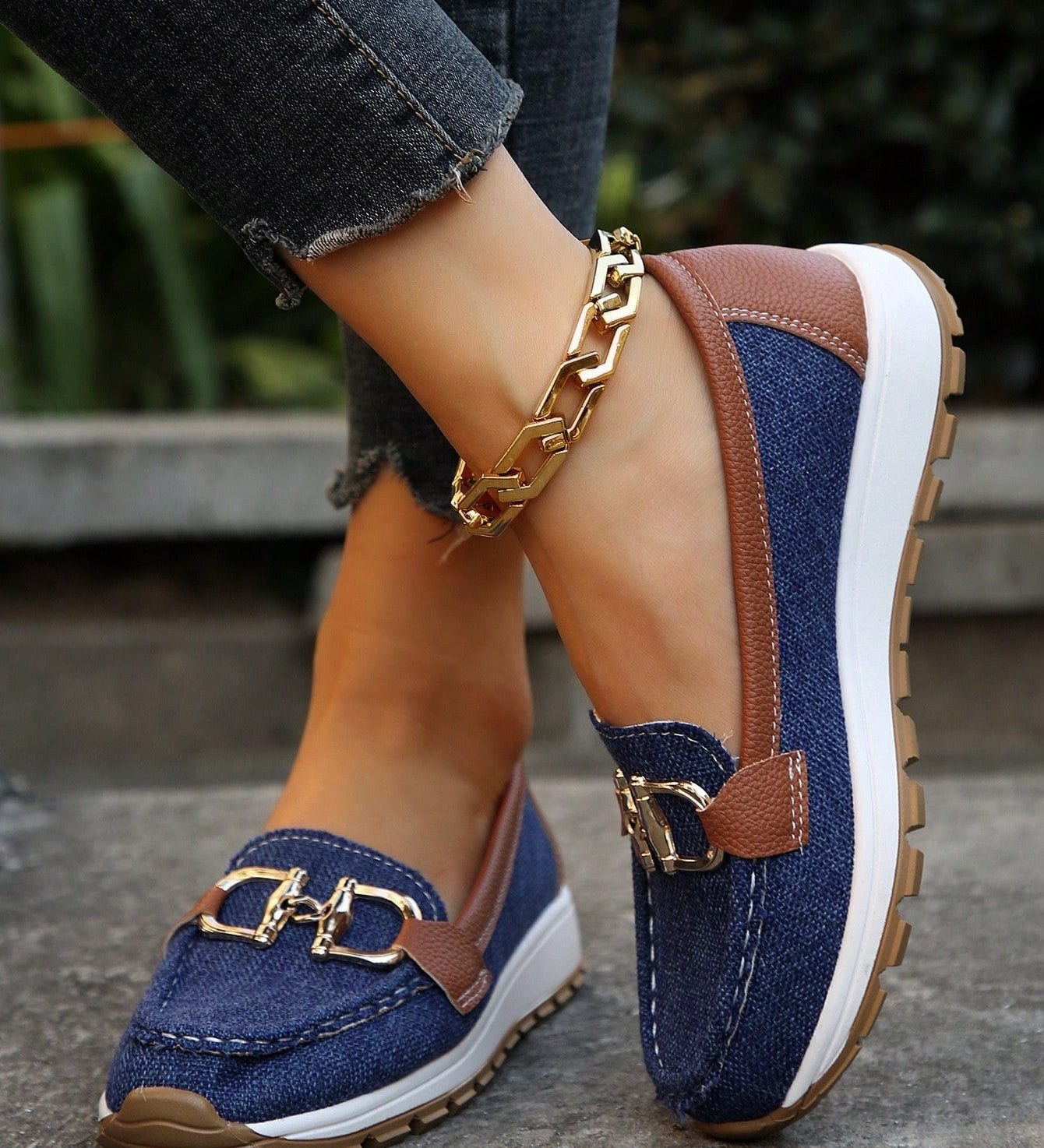Kata™ | Stílusos bőr espadrille cipő