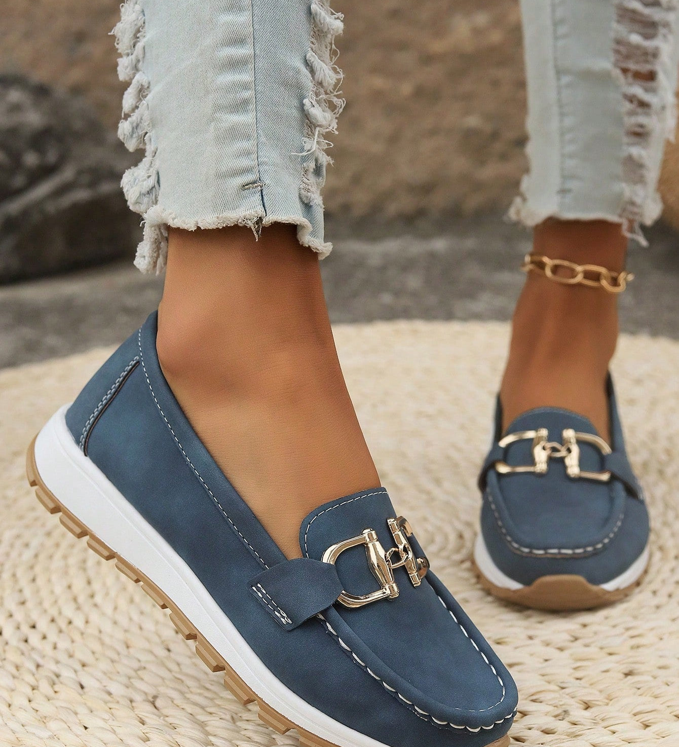 Kata™ | Stílusos bőr espadrille cipő