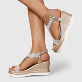 Kata™ | Stílusos bőr espadrilles szandál