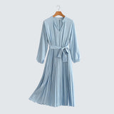 Nóra™ | Stílusos maxi ruha divatos mintával