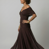 Réka™ | Elegáns vállvillantós midi ruha