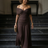Réka™ | Elegáns vállvillantós midi ruha