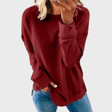 Nóra™ | Stílusos sztreccs pulóver őszi színekben