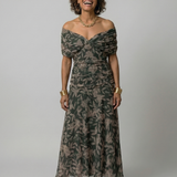 Réka™ | Elegáns vállvillantós midi ruha