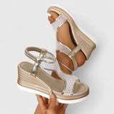 Kata™ | Stílusos bőr espadrilles szandál