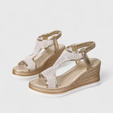 Kata™ | Stílusos bőr espadrilles szandál