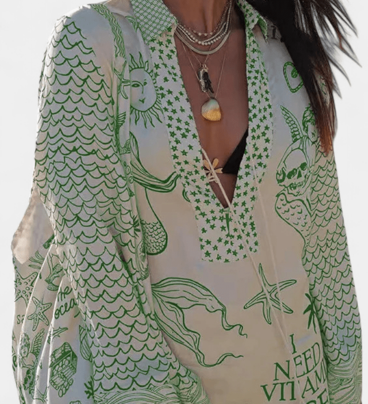 Kata™ | Stílusos, boho mintás maxiruha