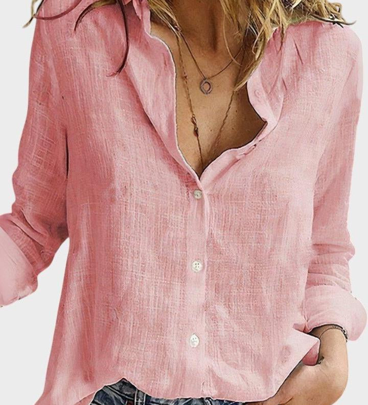 Nóra™ | Stílusos, hosszú ujjú blúz elegáns anyagból