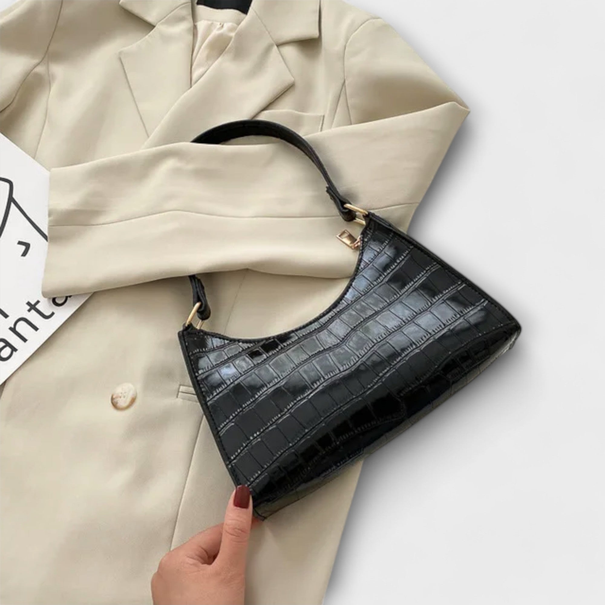 Nóra™ | Luxus fényes bőrtáska női stílusban