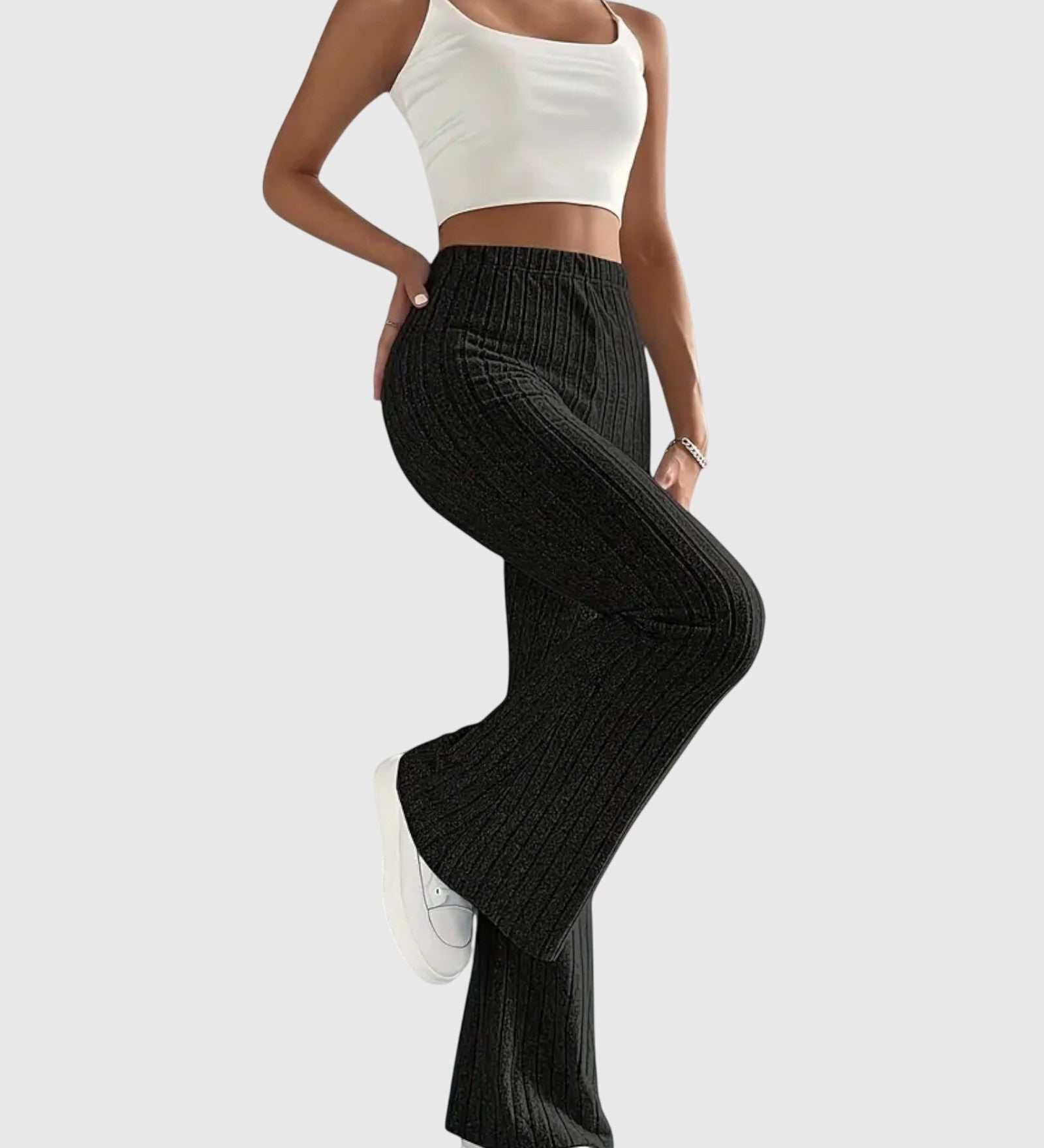 Nóra™ | Divatos, elegáns virágmintás nadrág