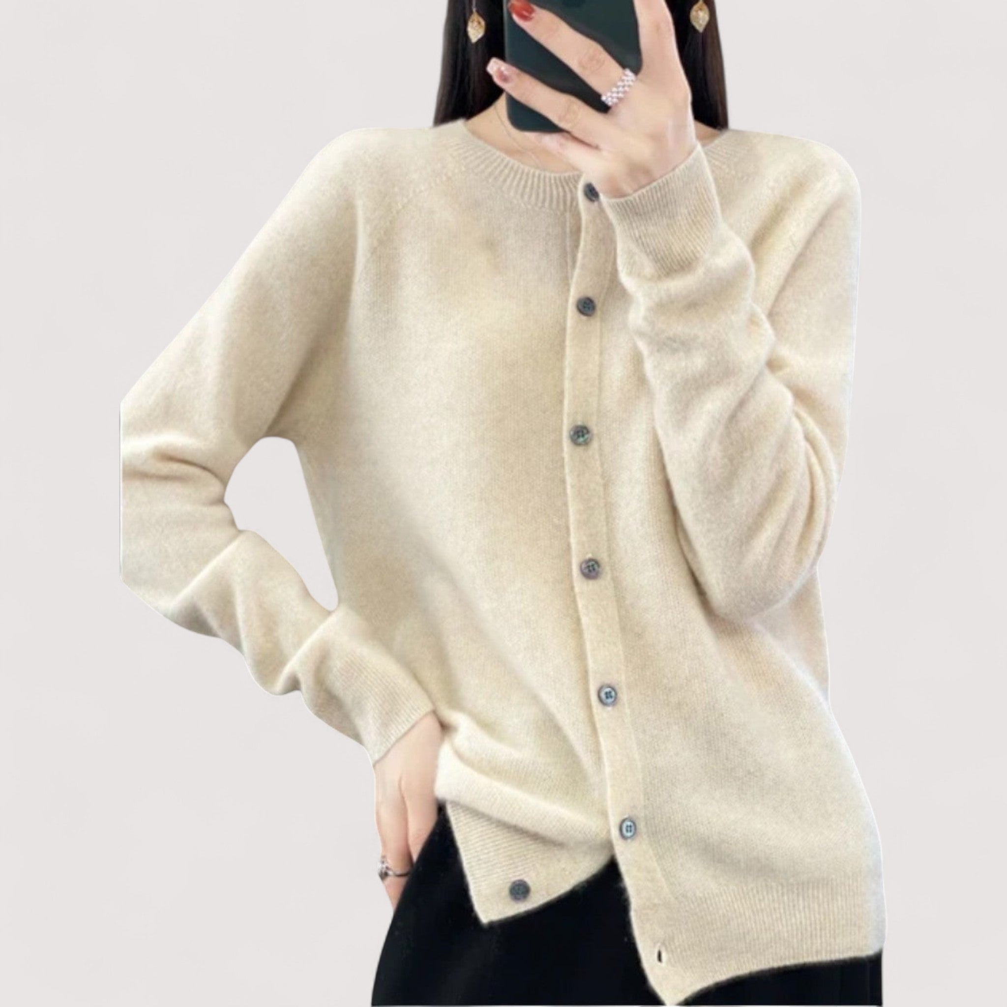 Kata™ | Puha kötött elegáns zakó gombbal