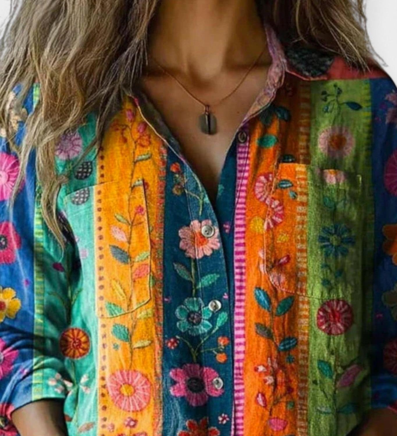Nóra™ | Stílusos, mintás blúz elegáns megjelenéshez