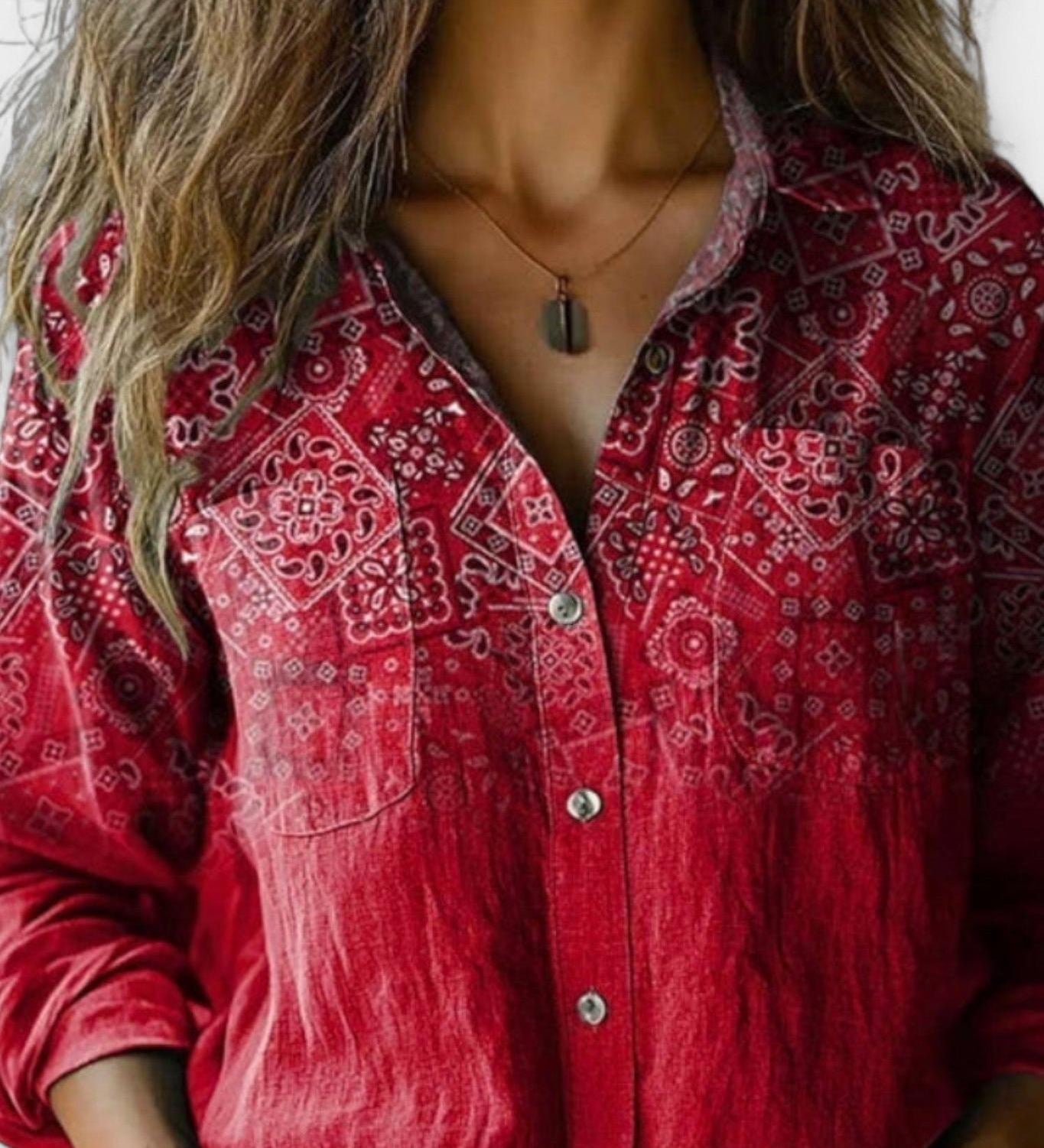 Nóra™ | Stílusos, mintás blúz elegáns megjelenéshez