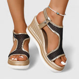 Kata™ | Stílusos bőr espadrilles szandál