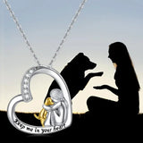 Kata™ | Silver heart dog necklace