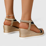 Kata™ | Stílusos bőr espadrilles szandál