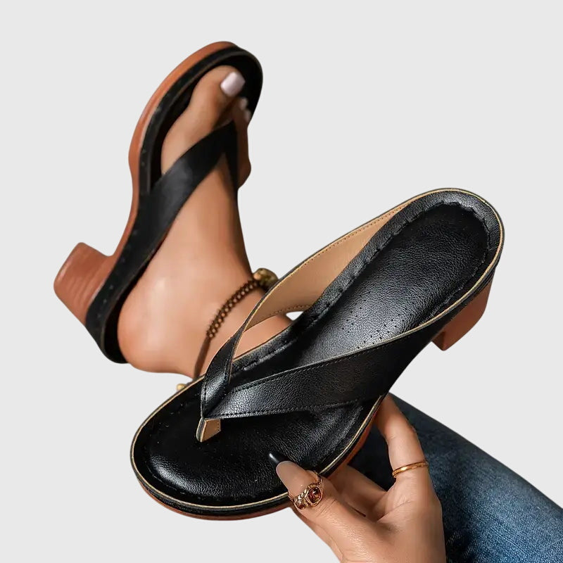 Nóra™ | Stílusos bőr espadrille szandál
