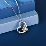 Kata™ | Silver heart dog necklace