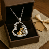Kata™ | Silver heart dog necklace