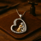 Kata™ | Silver heart dog necklace