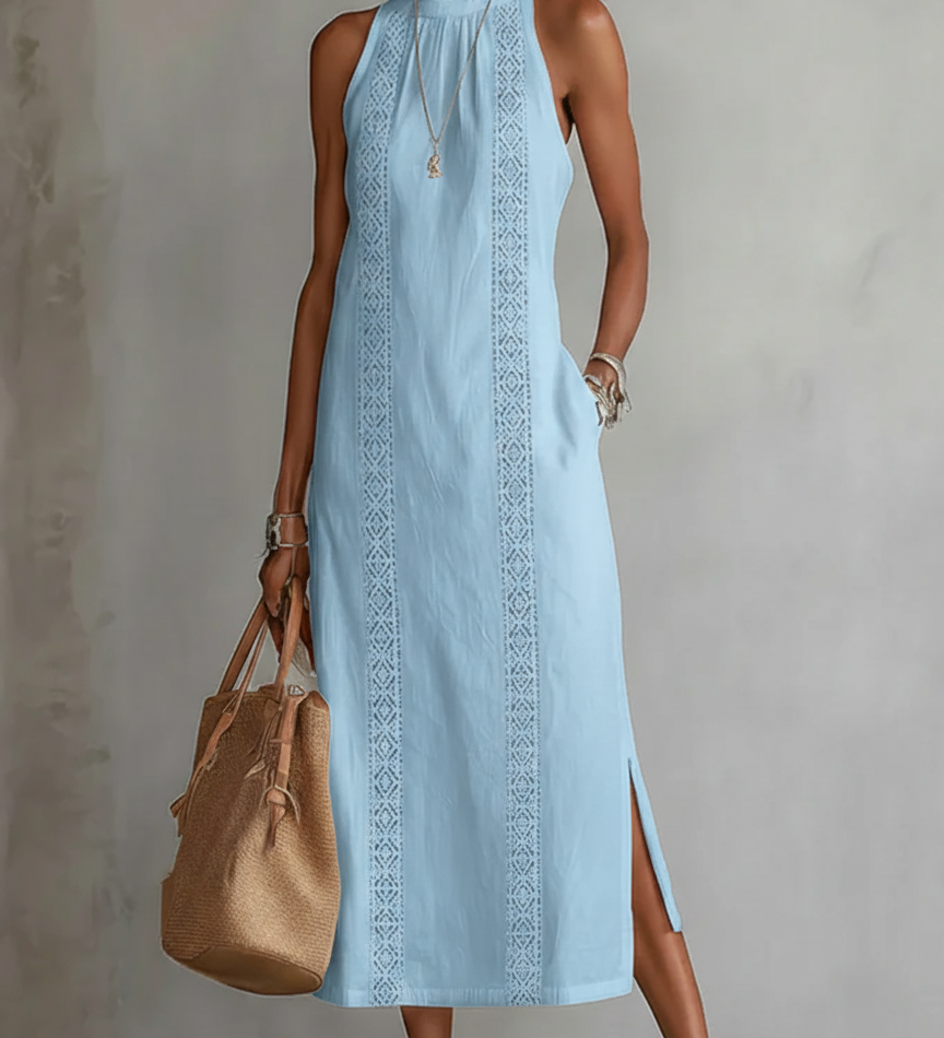 Eszter™ | Modern, mintás midi ruha elegáns megjelenéshez