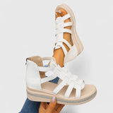 Zsófia™ | Stílusos bőr espadrilles szandál strasszal