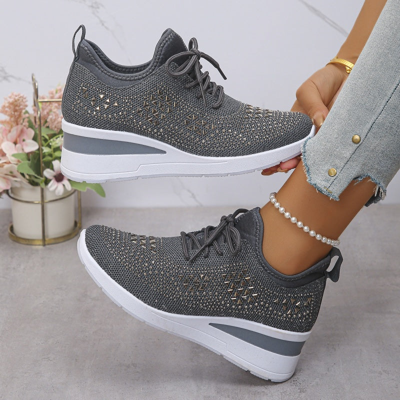 Nóra™ | Csillogó strasszos, légáteresztő sneaker