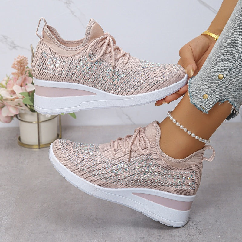 Nóra™ | Csillogó strasszos, légáteresztő sneaker