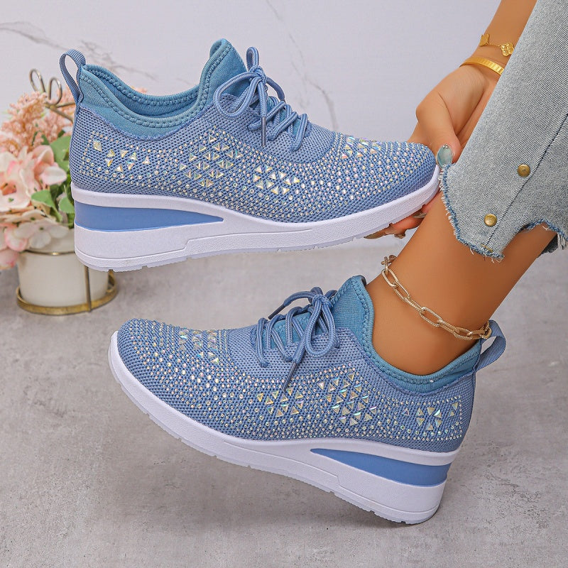 Nóra™ | Csillogó strasszos, légáteresztő sneaker