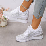 Nóra™ | Csillogó strasszos, légáteresztő sneaker